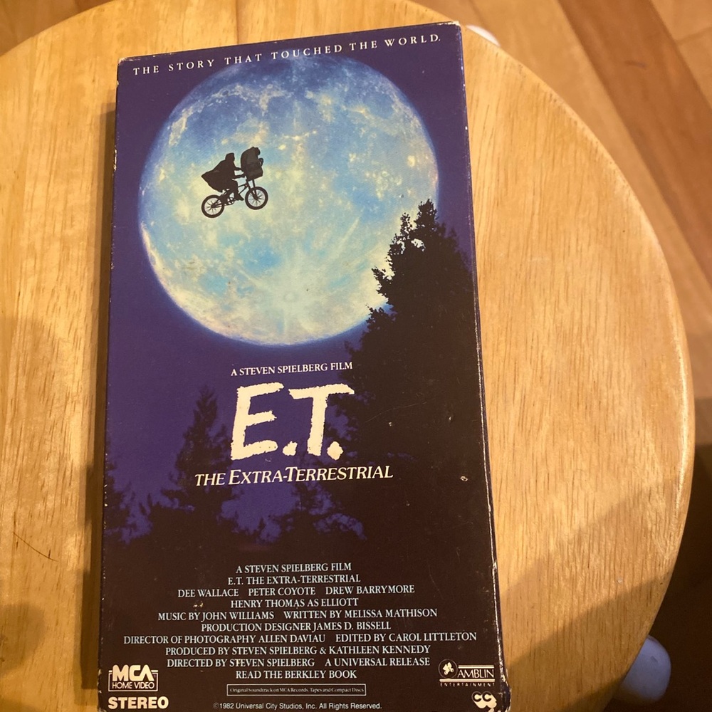 Original Vintage ET VHS tape
